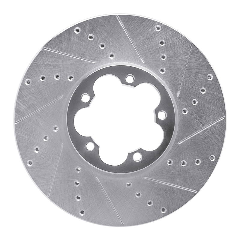 Ford Transit-350 HD Brake Rotor (1) - Front Right - R1 Concepts - Drilled & Slotted - Silver - `15-`25